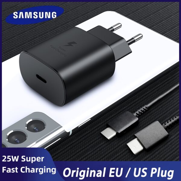 For-Samsung-S21-Note-20-10-A70-Super-Fast-Charger-Cargador-25W-EU-Power-Adapter-For