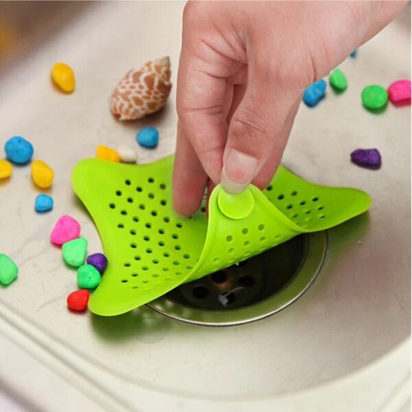 Silicone-Star-Shape-Kitchen-Sink-Strainer-Shower-Drain-Hair-Catcher-Anti-Clogging-Floor-Sink-FilterDrain-Hair-2