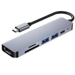 6 in 1 USB HUB C HUB USB C Type-c to USB 3.0 HDMI-Compatible Dock for MacBook Pro For Nintendo Switch USB-C Type C 3.0 Splitter
