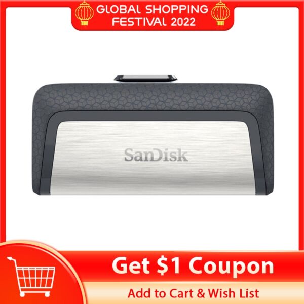 Sandisk 256G Pendrive 32GB U Disk DUAL DRIVE USB Flash Drive 128GB Memory Stick Type - C OTG USB 3.1 64GB High Quality Usb Stick